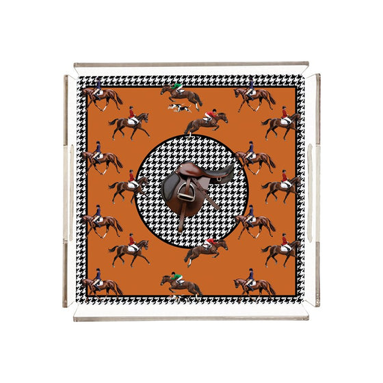 Equestrian Orange 40x40 Pleksi Tepsi